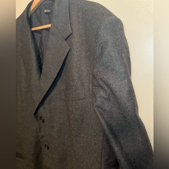 Giorgio Armani Classico Charcoal Gray Black Men's Wool & Cashmere Blazer 44R - Picture 5 of 16